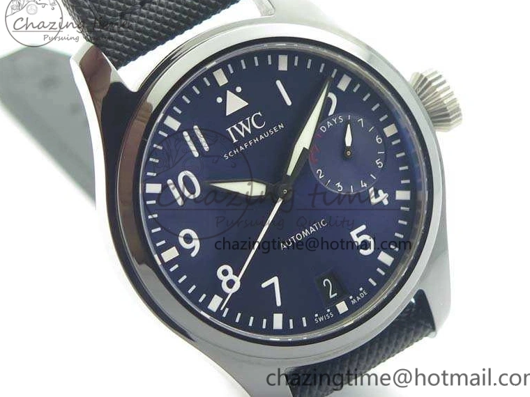 MIROTIME 0104 Supportive Big Pilot Real PR IW502003 Real Ceramic ZF 1:1 Best Edition On Black Calfskin Strap A51111 V 7238